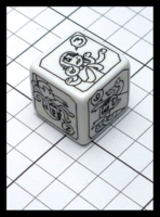 Dice : Dice - 6D - Unknown White Cartoon - Ebay Aug 2015